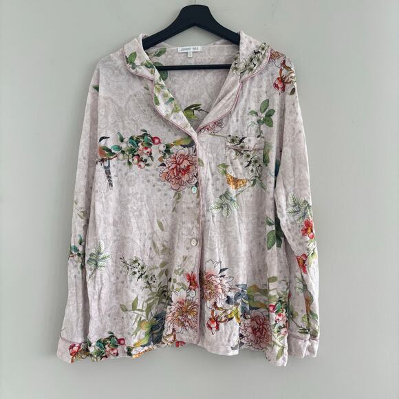 Johnny Was Carly Pajama Set Rosas Floral Print Soft Pink Matching Set Size XXL - Picture 3 of 14